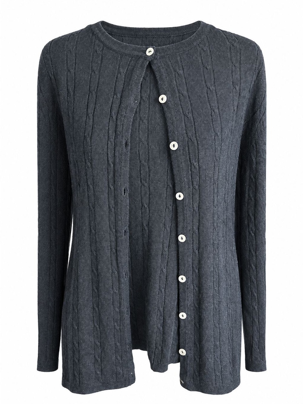 Patchington Silk & Cashmere Cable Knit Tank & Cardigan Set L